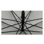 Parapluie canne avec béquille antidérapante, structure robuste, baleines noires, mât central, [Collection], design élégant et pratique.