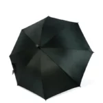 Parapluie canne avec béquille antidérapante, noir élégant, protection pluie, accessoire pratique et design des collections modernes.