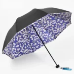 Parapluie femme fleuri moderne