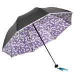 Parapluie femme fleuri violet
