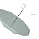 Parapluie inversé pastel élégant avec poignée crochet, design original parfait pour rester au sec avec style.