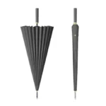 Parapluie pliant semi-automatique, élégant et moderne, design gris, compact et pratique pour une protection optimale contre la pluie.