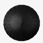 Parapluie pliant semi-automatique noir, compact et élégant, parfait pour une protection fiable et stylée sous la pluie.