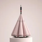 Parapluie tempête double couche rose, design moderne et élégant, parfait pour affronter les intempéries avec style.