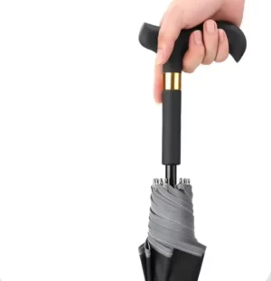 Parapluie canne semi-automatique élégant avec poignée ergonomique, idéal pour [Collection], style pratique et raffiné.