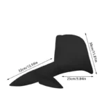 Parapluie noir compact avec dimensions 32x30x25cm, design élégant, idéal pour une protection maximale contre la pluie.