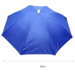 Chapeau parapluie pliable bleu élégant de 55 cm, pratique et fonctionnel, idéal pour une protection efficace contre la pluie.