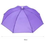 Chapeau parapluie pliable violet 55 cm, léger et résistant, idéal pour rester au sec avec style sous la pluie.