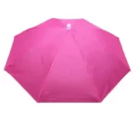Chapeau parapluie pliable rose vibrant, élégant et pratique, parfait pour les jours de pluie. Accessoire mode utile et compact.