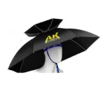Chapeau parapluie noir AK POWER, double dôme, innovant, protection pluie optimale, design unique, résistant, collection exclusive.