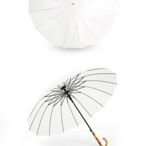 Grand parapluie canne en bambou ensemble de 02