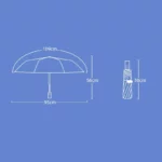 Parapluie enfant cosmonaute, 109 cm de diamètre, 95 cm de hauteur, avec spray de protection inclus, idéal pour toutes météos.