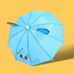 Parapluie enfant robuste et amusant, motif animal bleu, idéal pour garder les petits au sec avec style, collection [Collection].