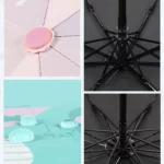 Parapluie enfant dinosaure coloré, design ludique avec détails fonctionnels, idéal pour protéger vos enfants de la pluie avec style.