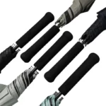Parapluie golf grand format, collection élégante avec poignées noires, styles variés pour protection et style optimal.