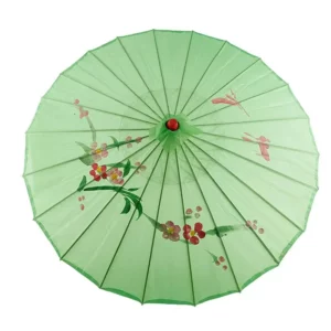 Parapluie japonais coloré vert