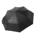 Parapluie noir avec motifs tête de mort, design original idéal pour allier style et protection contre la pluie.