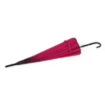 Parapluie original vintage rose, élégant et pliable, avec manche noir, idéal pour la pluie et accessoiriser votre style vintage.