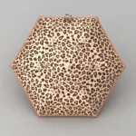 Parapluie pliant léopard beige, au design chic et tendance, parfait pour une protection stylée sous la pluie.
