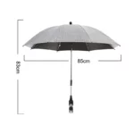 Parapluie poussette 85 cm élégant et pratique, protection optimale contre la pluie, accessoire indispensable pour vos sorties.