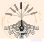 Parapluie poussette coloré, ajustable avec bras flexibles, offrant une protection optimale contre la pluie pour vos sorties.