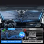 Comparatif de protections écrans voiture : efficace Paraluieo à gauche, écran rayé avec une mauvaise protection à droite.