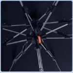 Parapluie pare-soleil double couche robuste, design moderne avec tubes en acier et articulations solides, idéal pour protection solaire.
