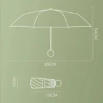 Petit parapluie à pois, 95 cm ouvert, compact 18 cm replié, léger et pratique pour toutes vos sorties. Design élégant.