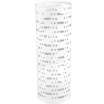 Porte-parapluie cylindrique moderne en métal blanc avec motifs découpés, idéal pour entrée ou bureau, pratique et design.