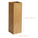 Porte-parapluies en bois rectangulaire 50x16 cm, design élégant et pratique pour organiser vos parapluies avec style.