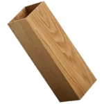 Porte-parapluie en bois naturel, design épuré et rectangulaire, parfait pour organiser vos accessoires contre la pluie.