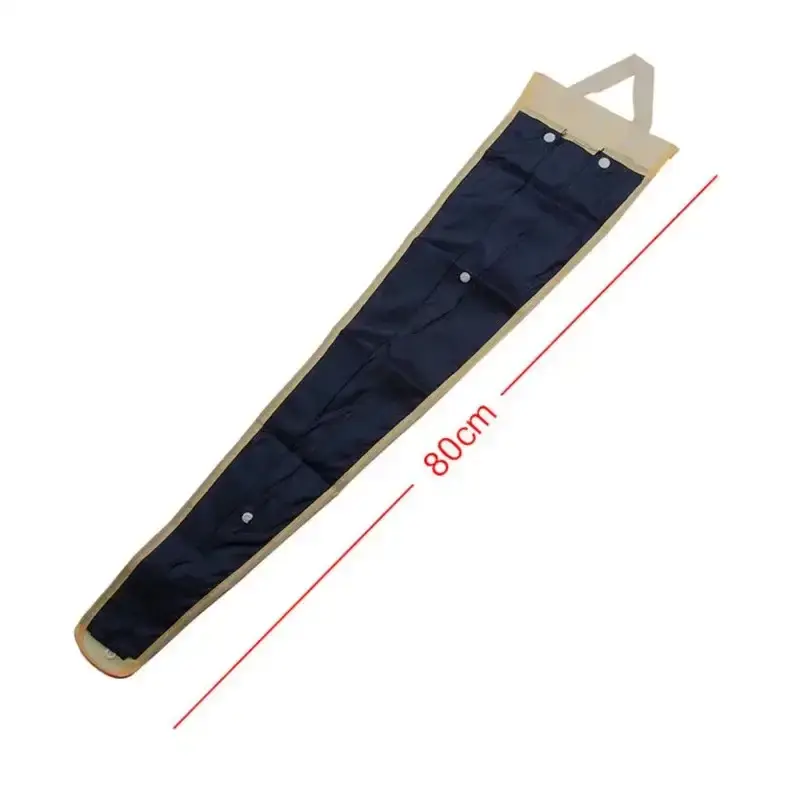 Porte parapluie pliable noir 80 cm, design élégant avec accents beige, poignée pratique, idéal pour rangement d'intérieur.
