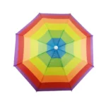 Chapeau parapluie arc-en-ciel octogonal coloré, accessoires originaux mode pluie, idéal pour se protéger tout en restant stylé.