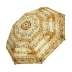 Parapluie automatique beige et jaune 96 cm, élégant et pratique, parfait pour allier style et protection sous la pluie.