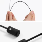 Parapluie chat noir avec poignée ergonomique et tige flexible, alliant style élégant et protection durable contre la pluie.