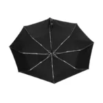 Parapluie femme anti-UV, design élégant noir, idéal pour protection pluie et soleil, parfait pour les collections automne ou été.