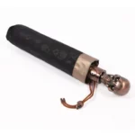 Parapluie noir robuste homme, motif tête de mort, poignée crâne, design élégant, accessoire stylé et durable [Collection]