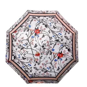 Parapluie luxe floral sur fond blanc