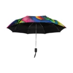 Parapluie pliable original aux motifs artistiques colorés, parfait pour un style tendance et une protection optimale contre la pluie.