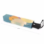 Parapluie compact de 28 cm, design abstrait vibrant, idéal pour la pluie, accessoire romantique et coloré par [Collection].