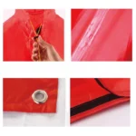 Poncho homme long élégant, vue rapprochée des détails couture et col, parfait pour [Collection], [Collection], [Collection].