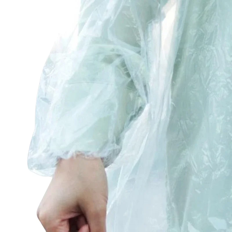 Poncho pluie voyage transparent 5 pièces, compact et pratique, idéal pour rester au sec durant vos déplacements ou escapades.