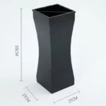 Bac à parapluies noir 58x21 cm, design moderne, pratique pour organiser parapluies et accessoires pluie dans un style élégant.