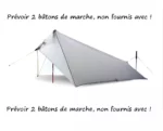 Parapluie de pêche léger et pratique en toile, idéal comme abri au bord de la rivière. Bâtons de marche non fournis.