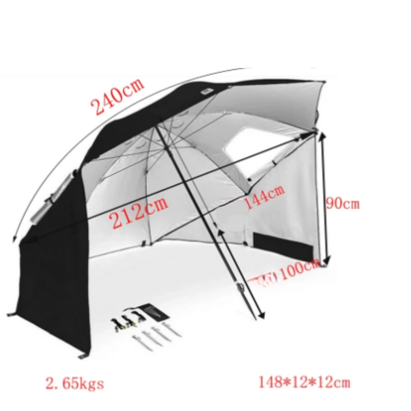 Chapeau-Parapluie Keenso - Mains Libres, Léger, Anti-UV Et Étanche - Pour Pêche, Camping, Randonnée