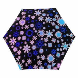 Parapluie original aux formes colorées bleu