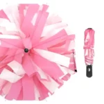 Parapluie original design coloré rose blanc, compact et pratique, style unique, accessoire tendance pour jours de pluie.