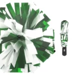 Parapluie original coloré avec motif graphique vert et blanc, style tendance, compact et pratique, parfait pour la pluie.