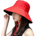 Chapeau de pluie bob souple à large bord pour femme, élégant et pratique, protège efficacement du soleil et de la pluie.