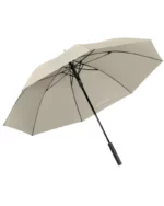 Parapluie beige 136 cm, élégant et minimaliste, mât noir, idéal pour la pluie et stylé, disponible dans la collection [Collection].